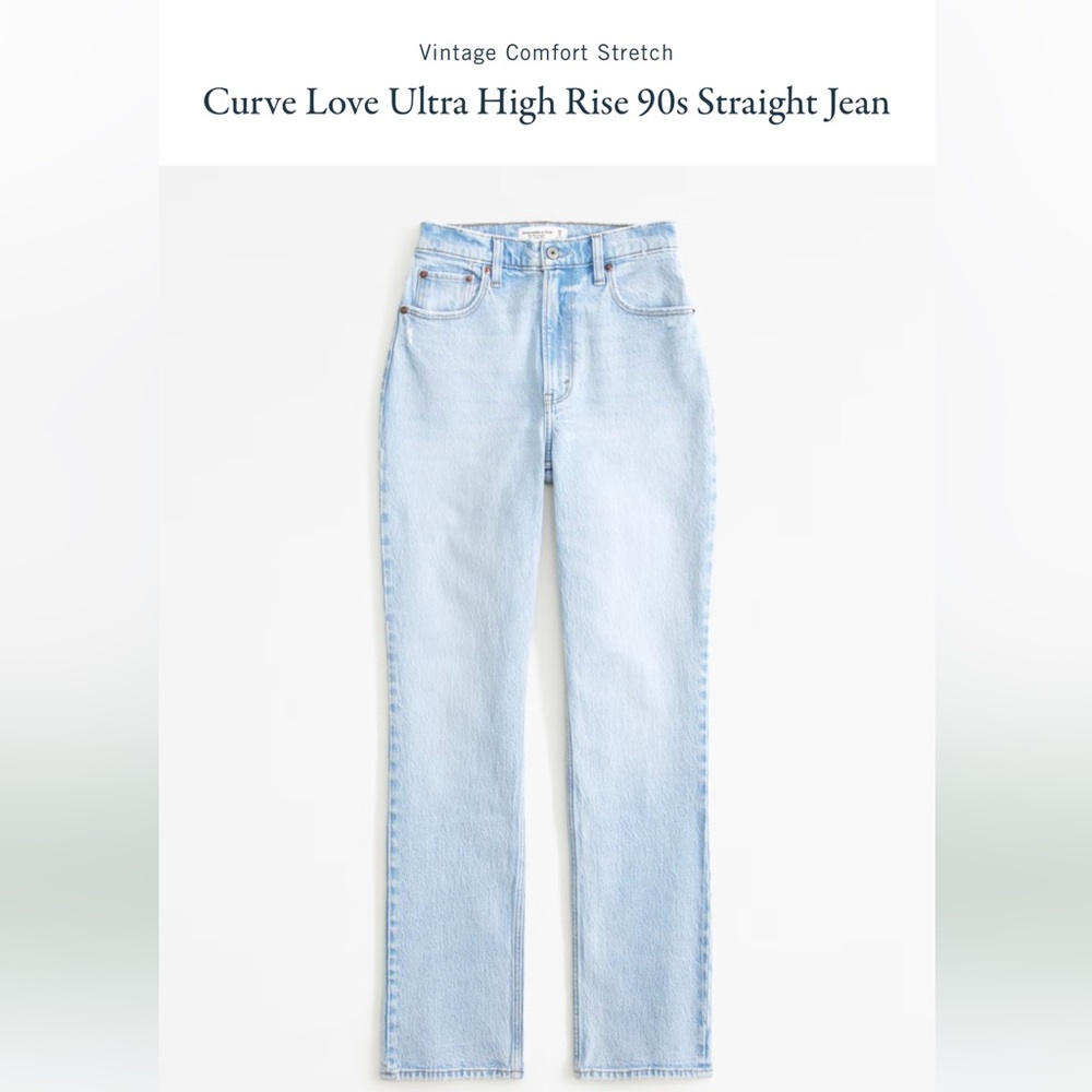 Abercrombie and Fitch the 90’s Straight Ultra High Rise Curve Love Jeans